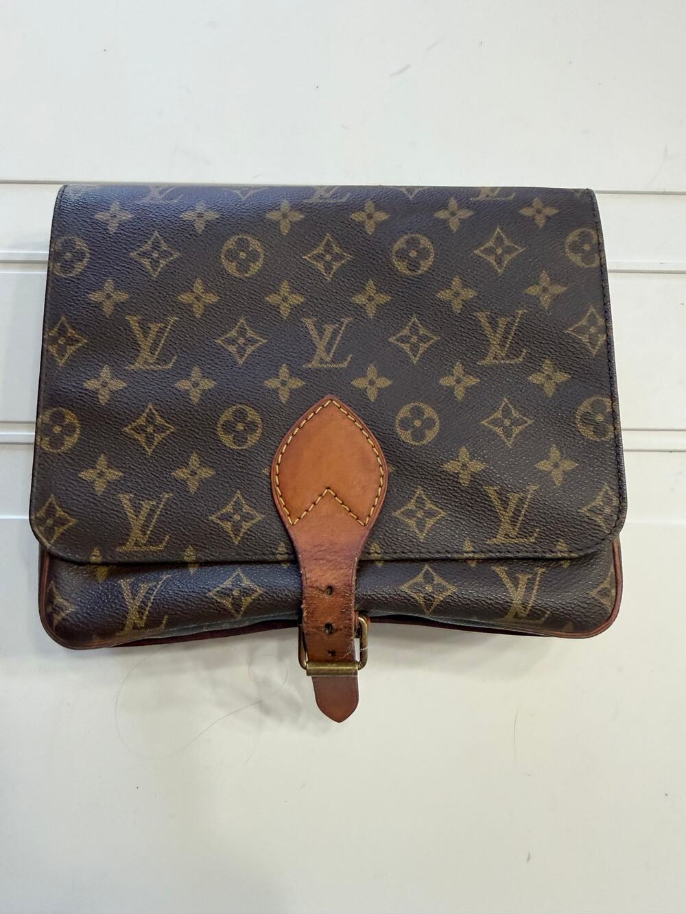 Louis Vuitton Vintage Cartouchiere GM Monogram Shoulder Crossbody Bag *Read
